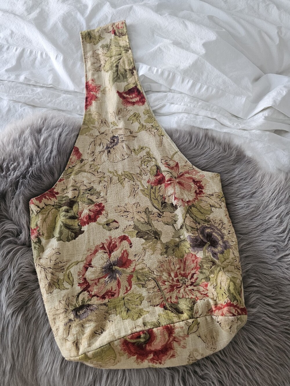 Pineywoods Studio Floral Linen Shoulder Bag